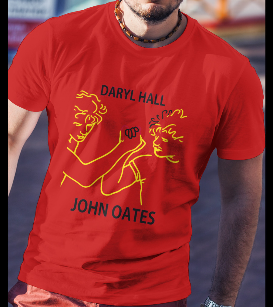Daryl Hall And John Oates Neon Outline Duo T-Shirt