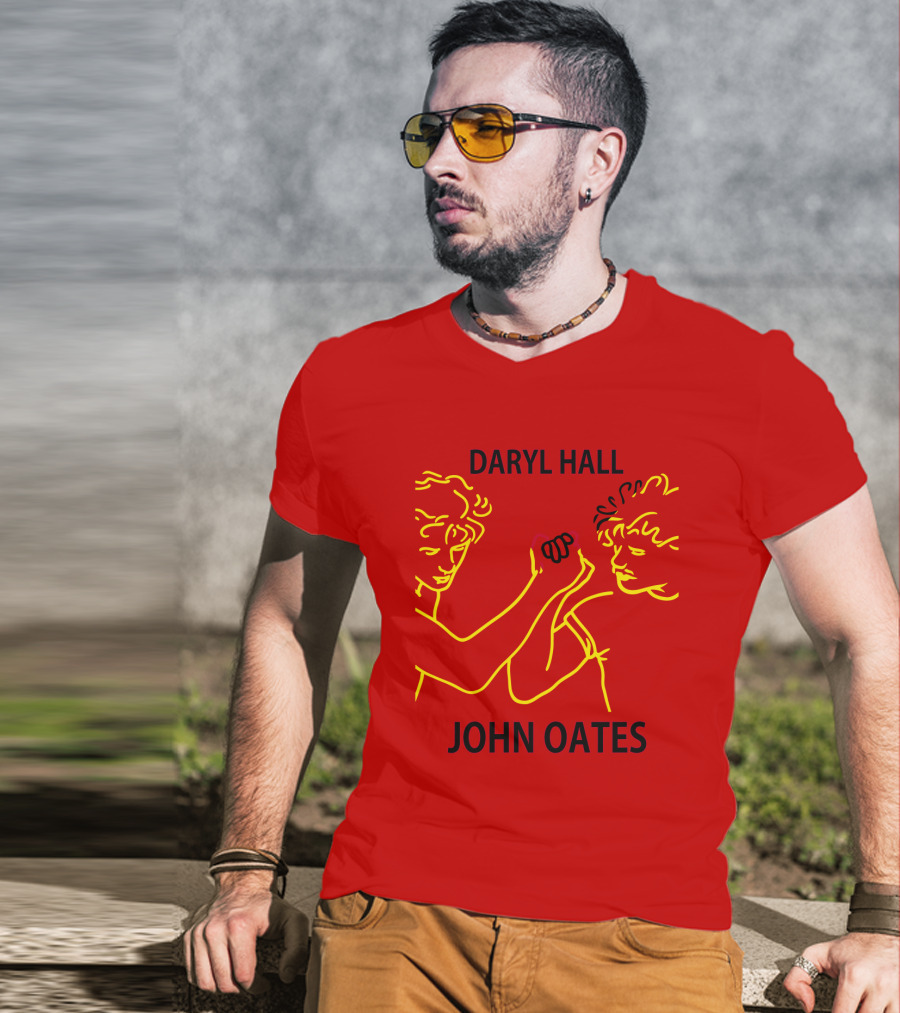 Daryl Hall And John Oates Neon Outline Duo T-Shirt
