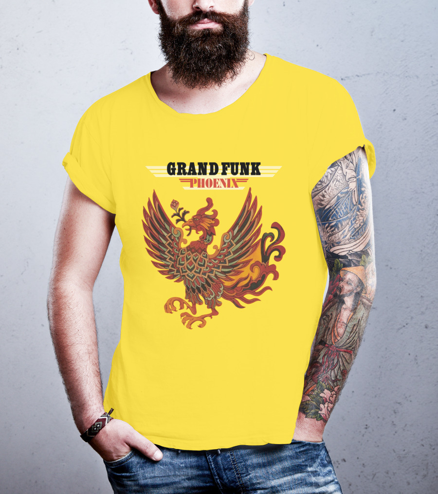 Grand Funk Railroad Phoenix Winged Firebird בשה T-Shirt