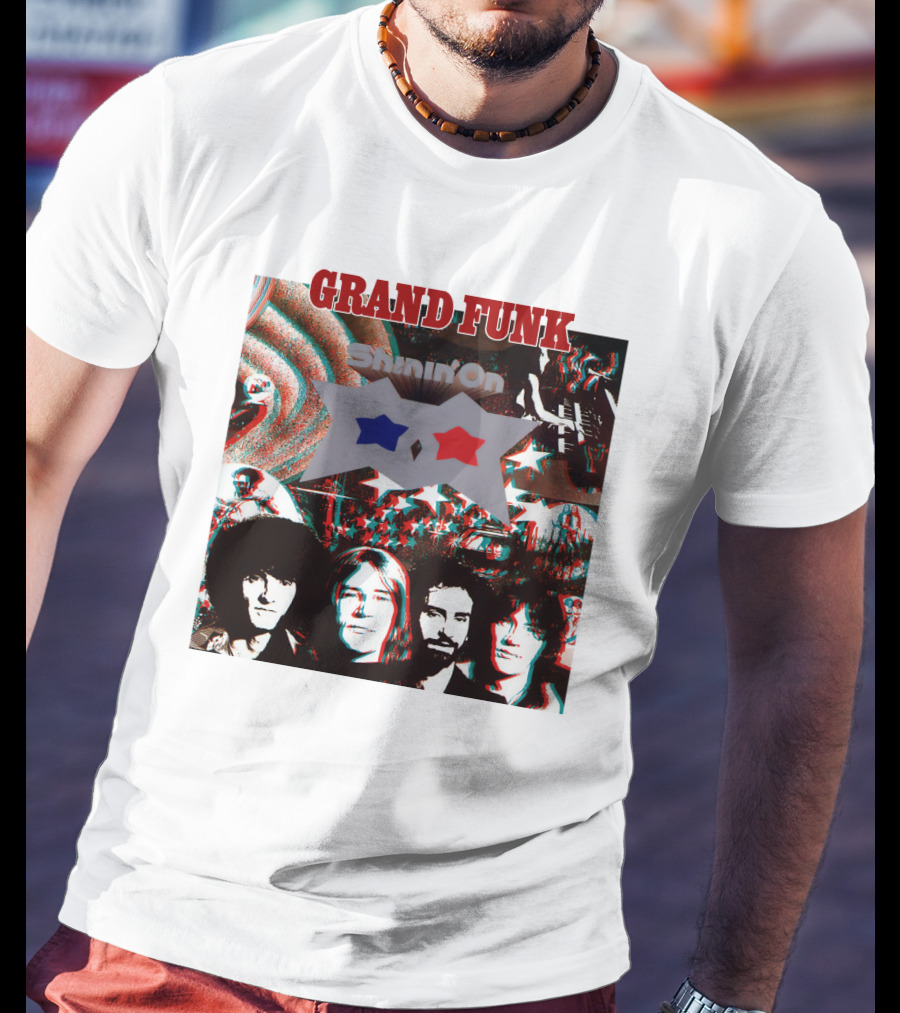 Grand Funk Shinin' On Album Cover Collage 04 T-Shirt