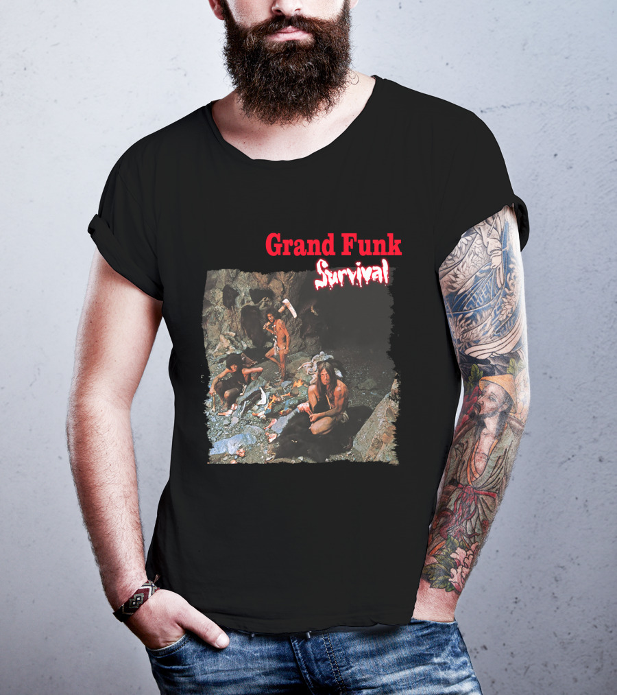 Grand Funk Survival Album Cover Cave Scene T-Shirt