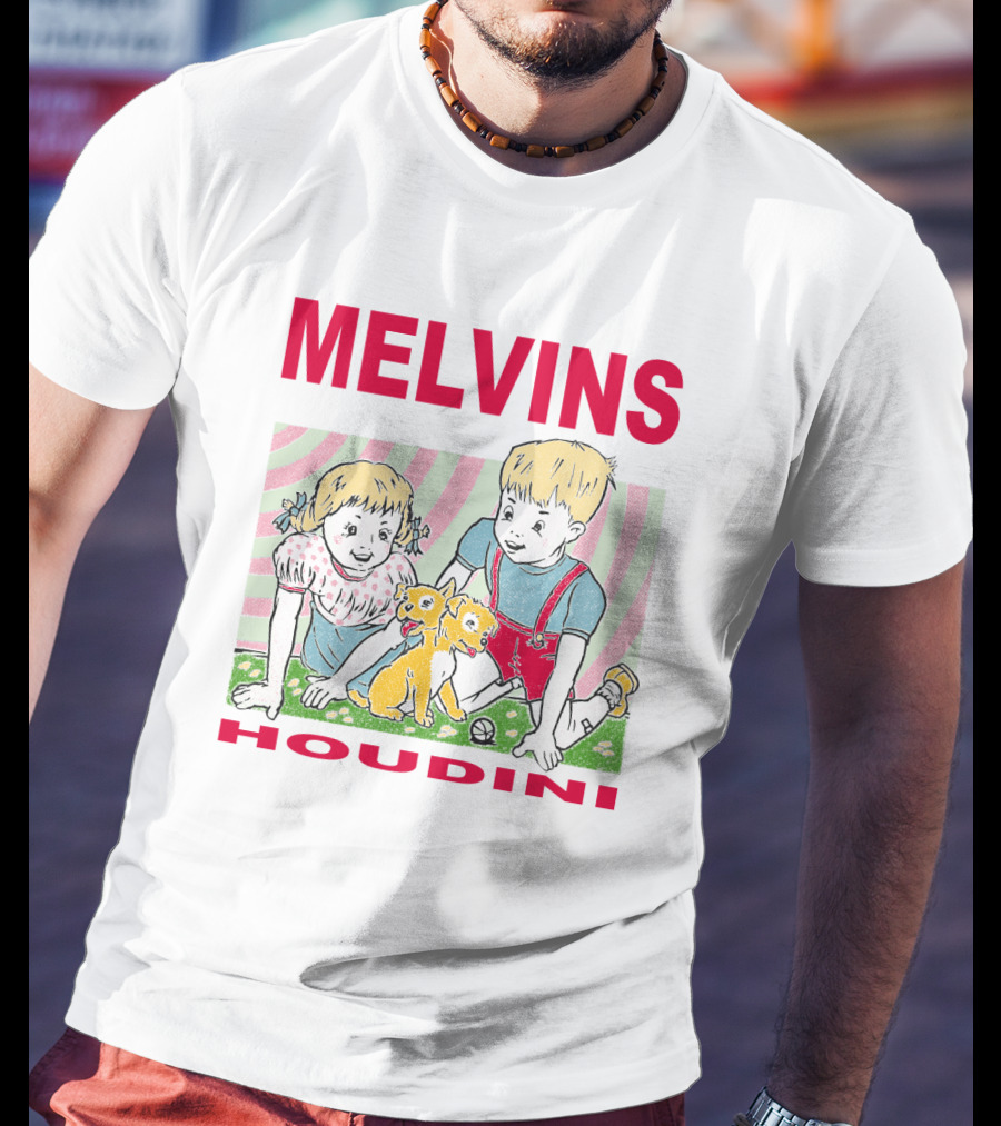 Melvins Houdini Twins With Puppies T-Shirt