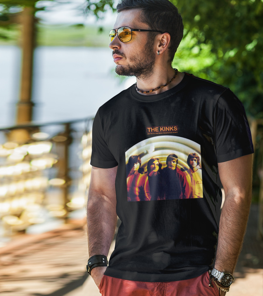 The Kinks Are The Village Green Preservation Society Album Cover With Band Members Tkk T-Shirt