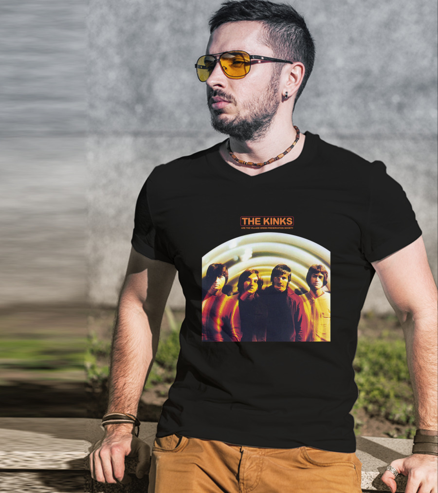 The Kinks Are The Village Green Preservation Society Album Cover With Band Members Tkk T-Shirt