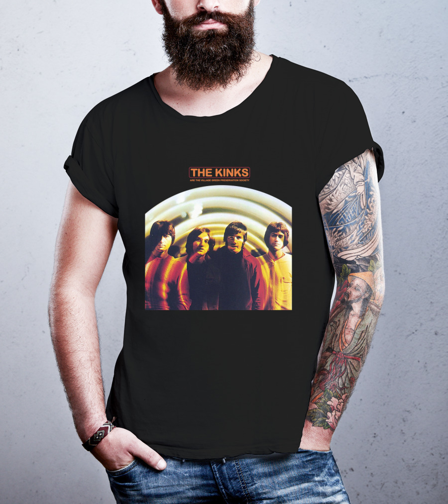 The Kinks Are The Village Green Preservation Society Album Cover With Band Members Tkk T-Shirt