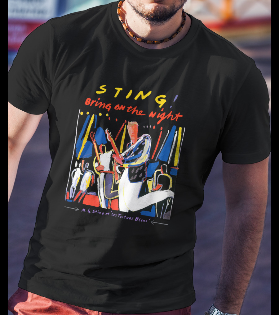 STING Bring On The Night M. Le Sting Et Les Tortues Bleus T-Shirt