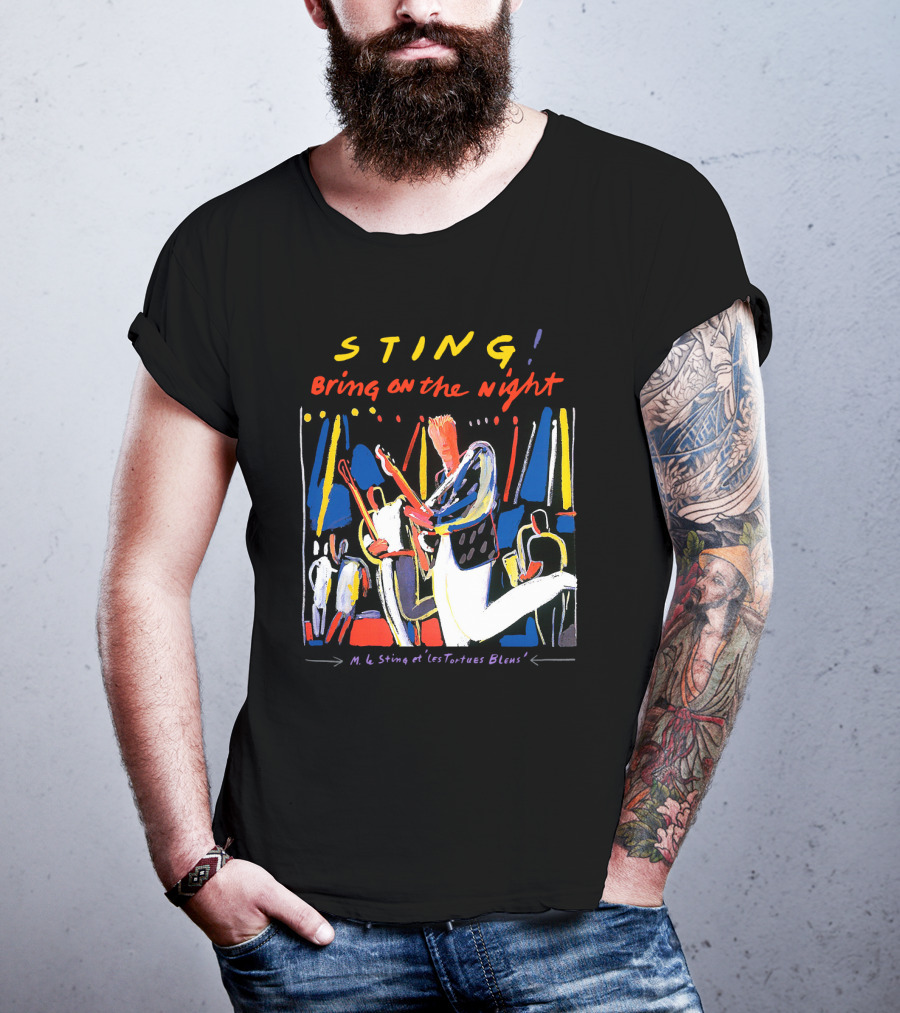 STING Bring On The Night M. Le Sting Et Les Tortues Bleus T-Shirt