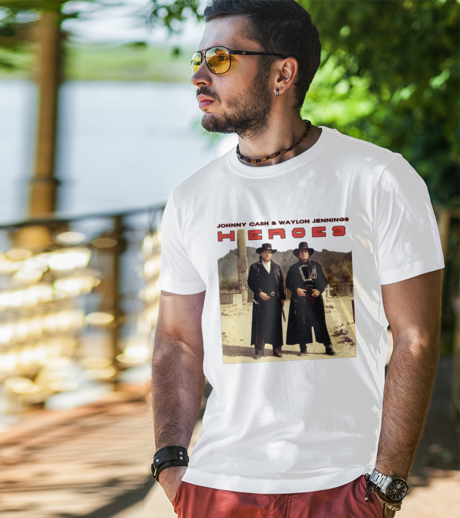 Johnny Cash And Waylon Jennings Heroes Western T-Shirt