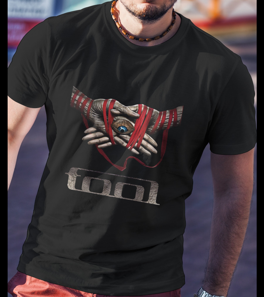 Tool Red Ribbon Hands Eye Artwork T-Shirt