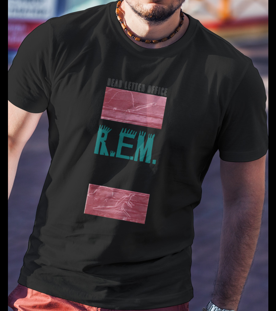 R.E.M. Dead Letter Office Album Cover Art With Line Drawings T-Shirt