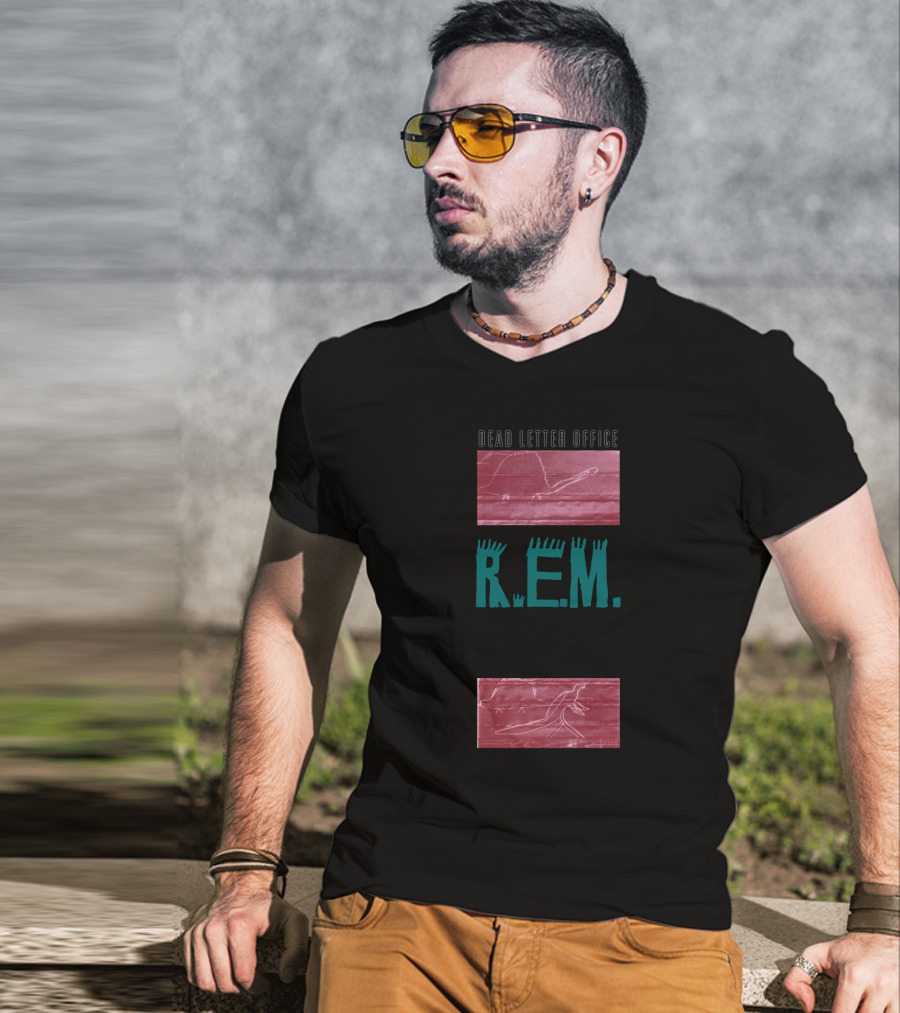 R.E.M. Dead Letter Office Album Cover Art With Line Drawings T-Shirt