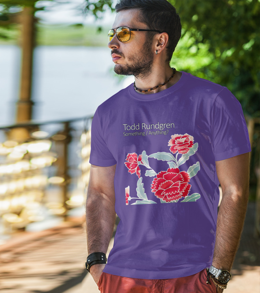 Todd Rundgren Something Anything Red Carnations Floral T-Shirt
