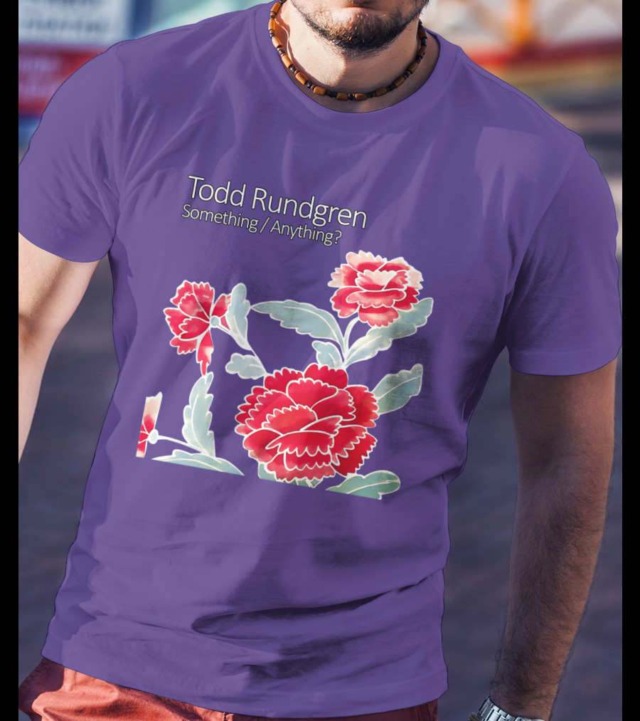 Todd Rundgren Something Anything Red Carnations Floral T-Shirt