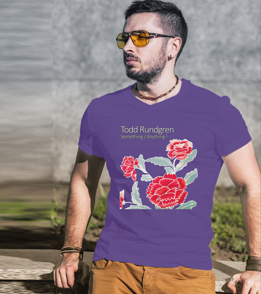 Todd Rundgren Something Anything Red Carnations Floral T-Shirt