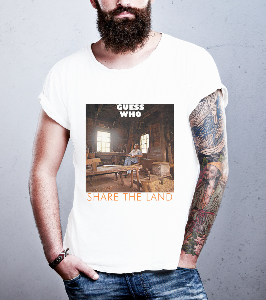 Guess Who Share The Land Rustic Cabin Scene T-Shirt