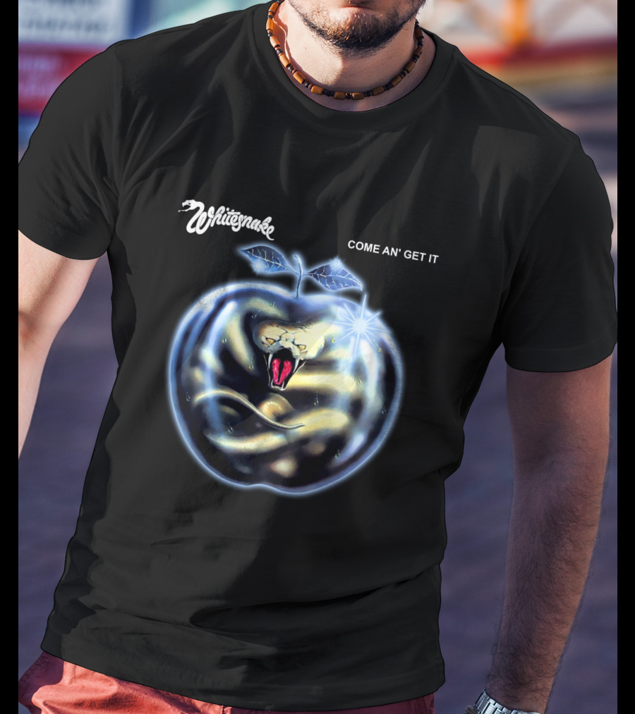 Whitesnake Come An' Get It Snake In Apple T-Shirt
