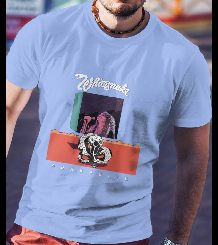 Whitesnake Snakebite Vintage Album Art With Snake And Singer T-Shirt