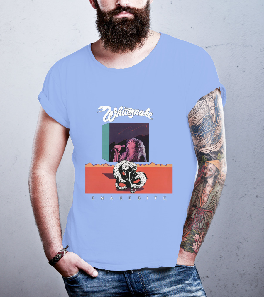 Whitesnake Snakebite Vintage Album Art With Snake And Singer T-Shirt