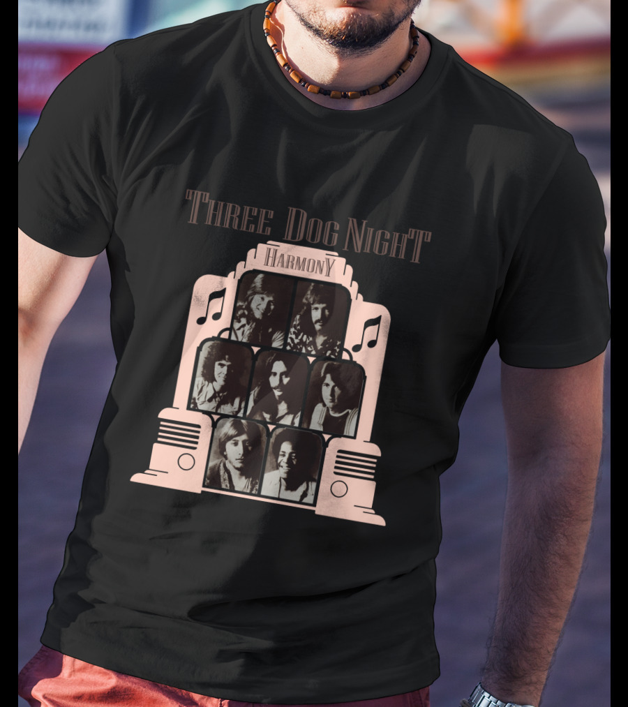 Three Dog Night Harmony Album Cover Jukebox T-Shirt
