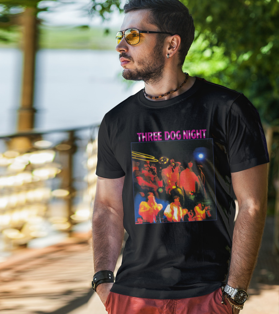 Three Dog Night Band Psychedelic Concert T-Shirt