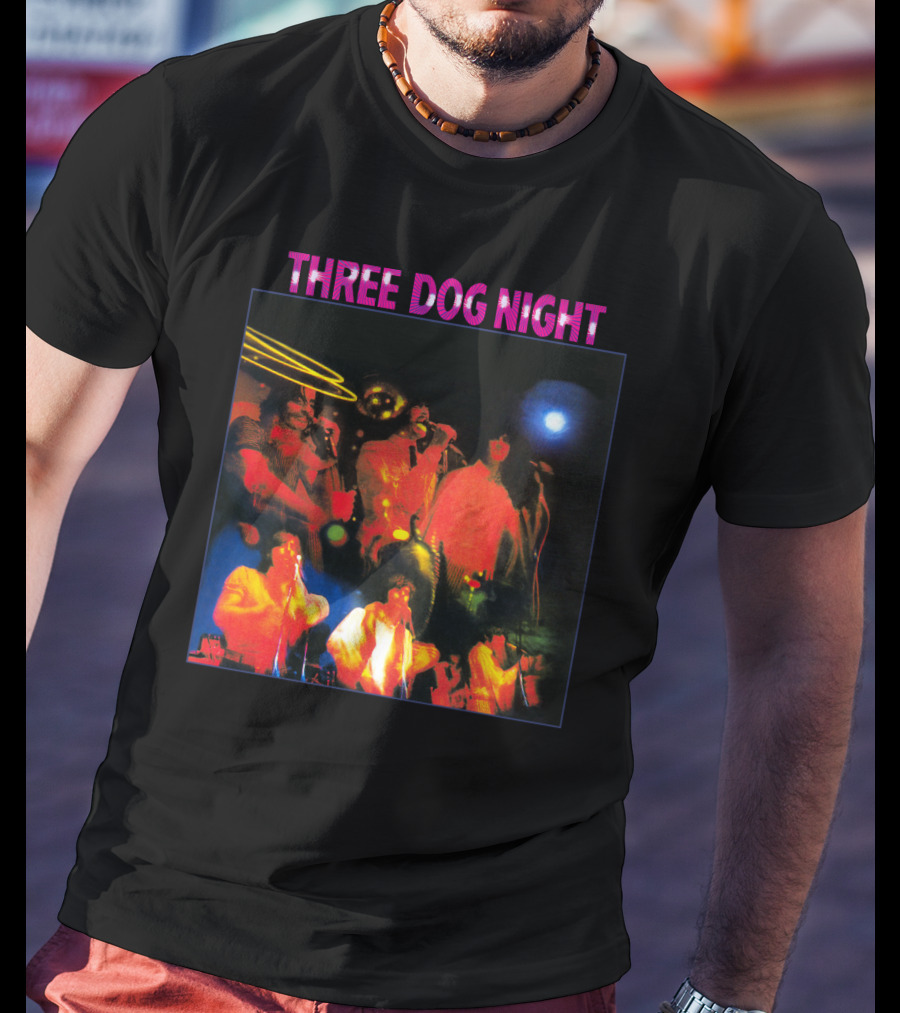 Three Dog Night Band Psychedelic Concert T-Shirt
