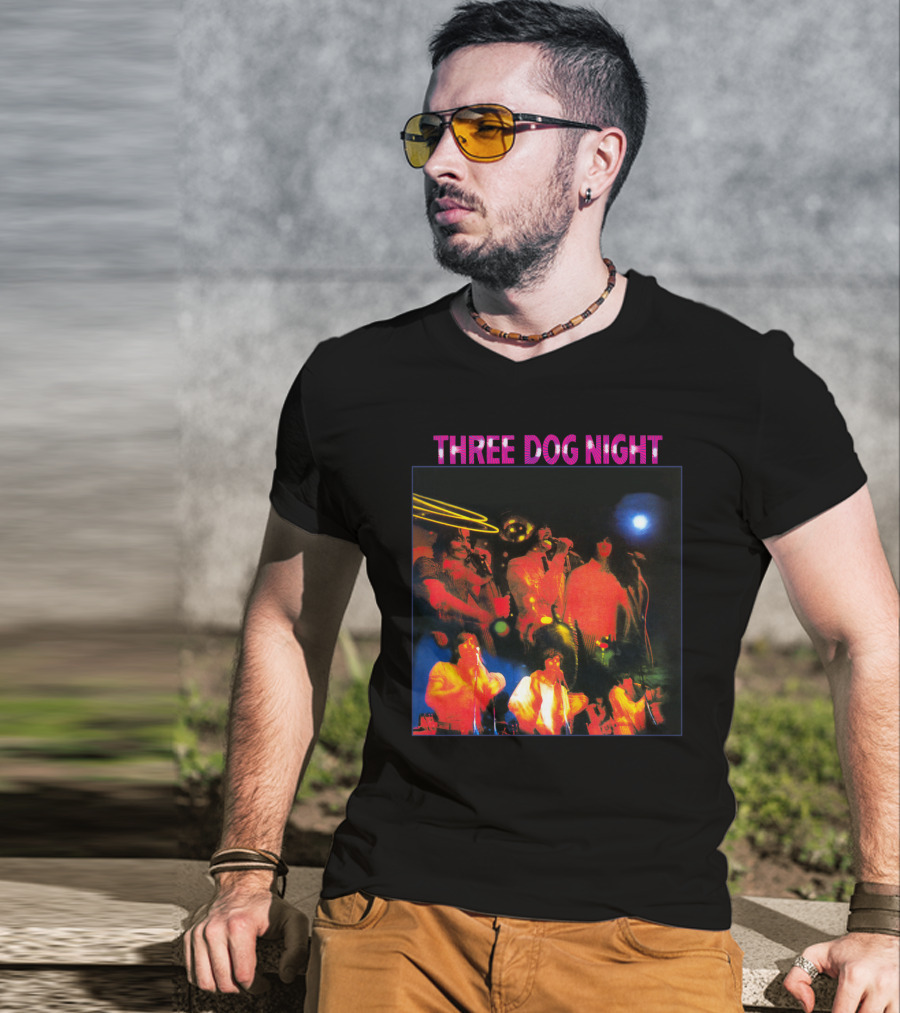 Three Dog Night Band Psychedelic Concert T-Shirt