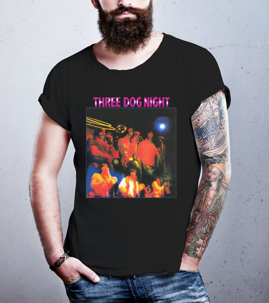Three Dog Night Band Psychedelic Concert T-Shirt