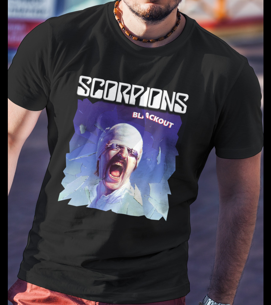 Scorpions Blackout Album Cover Art Legendary Rock Band T-Shirt
