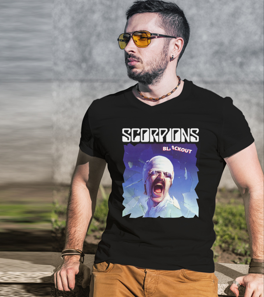 Scorpions Blackout Album Cover Art Legendary Rock Band T-Shirt