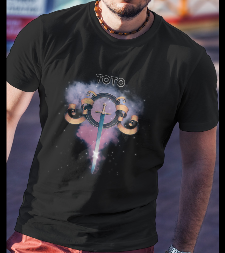 Toto Space Sword Logo Design With Cosmic Scrolls T-Shirt