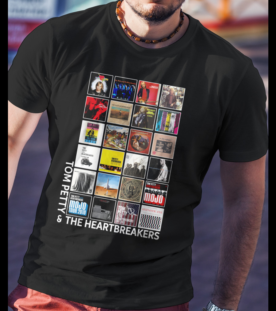 Tom Petty And The Heartbreakers Album Cover Collage T-Shirt