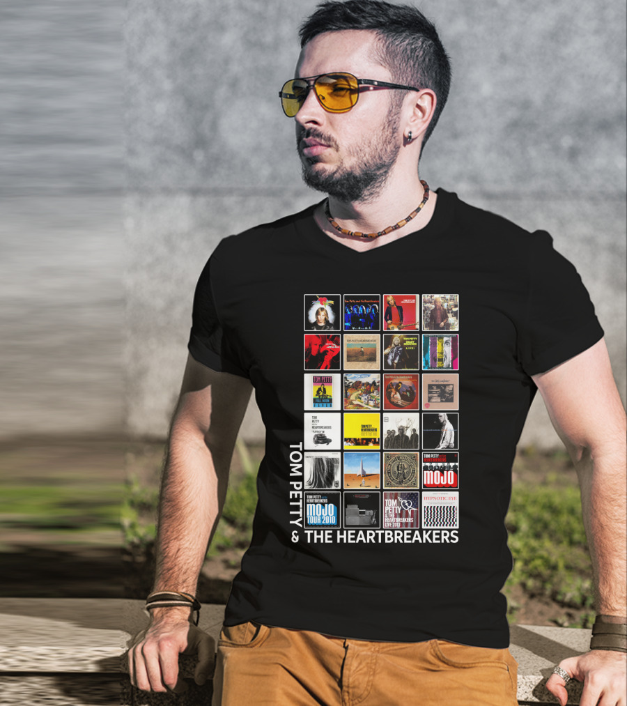Tom Petty And The Heartbreakers Album Cover Collage T-Shirt