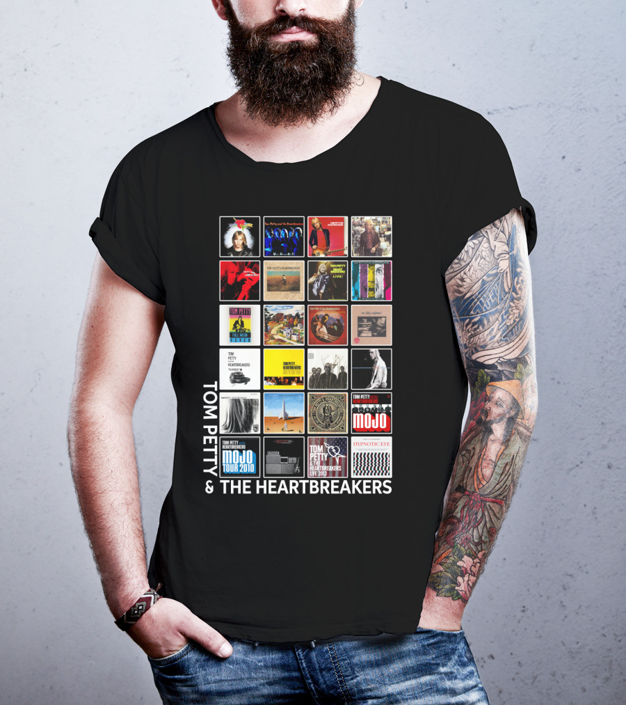 Tom Petty And The Heartbreakers Album Cover Collage T-Shirt