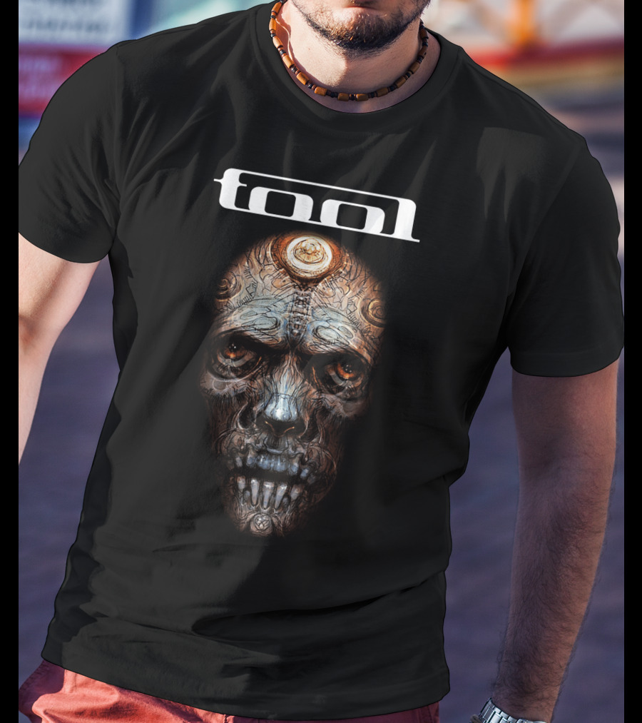 Tool Band Mechanical Skull Art T-Shirt