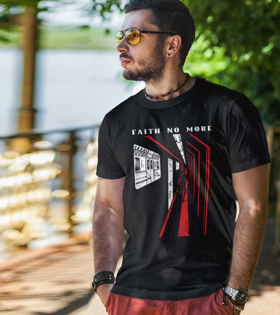 Faith No More Subway Scene In Red And White Fnm-Ms T-Shirt