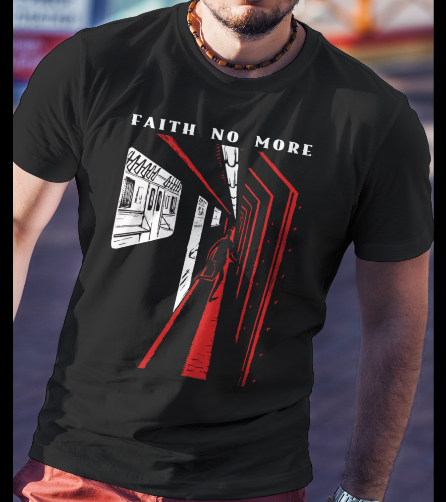 Faith No More Subway Scene In Red And White Fnm-Ms T-Shirt