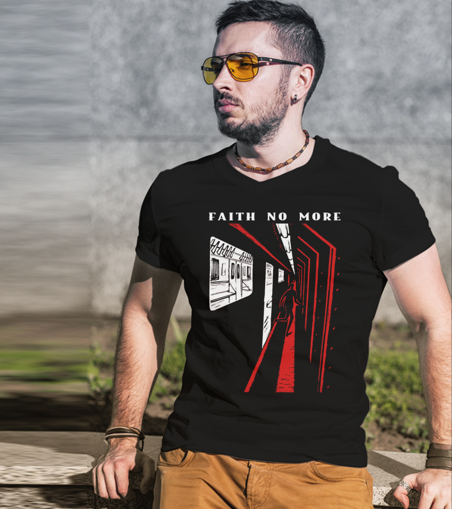Faith No More Subway Scene In Red And White Fnm-Ms T-Shirt