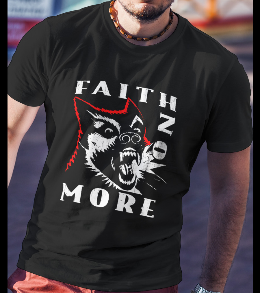 Faith No More Screaming Wolf Design Fnm-Ms T-Shirt