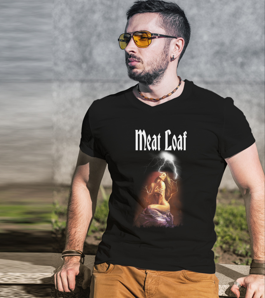 Meat Loaf Bat Out Of Hell Album Art Lightning Woman T-Shirt