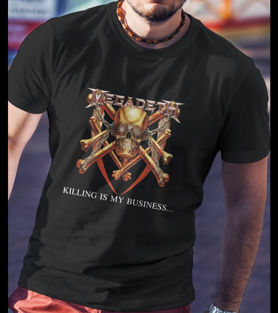 Megadeth Killing Is My Business Skull And Crossbones T-Shirt