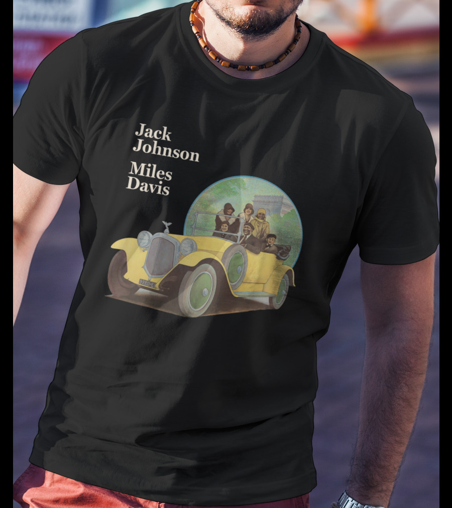 Jack Johnson Miles Davis Vintage Car Artwork T-Shirt