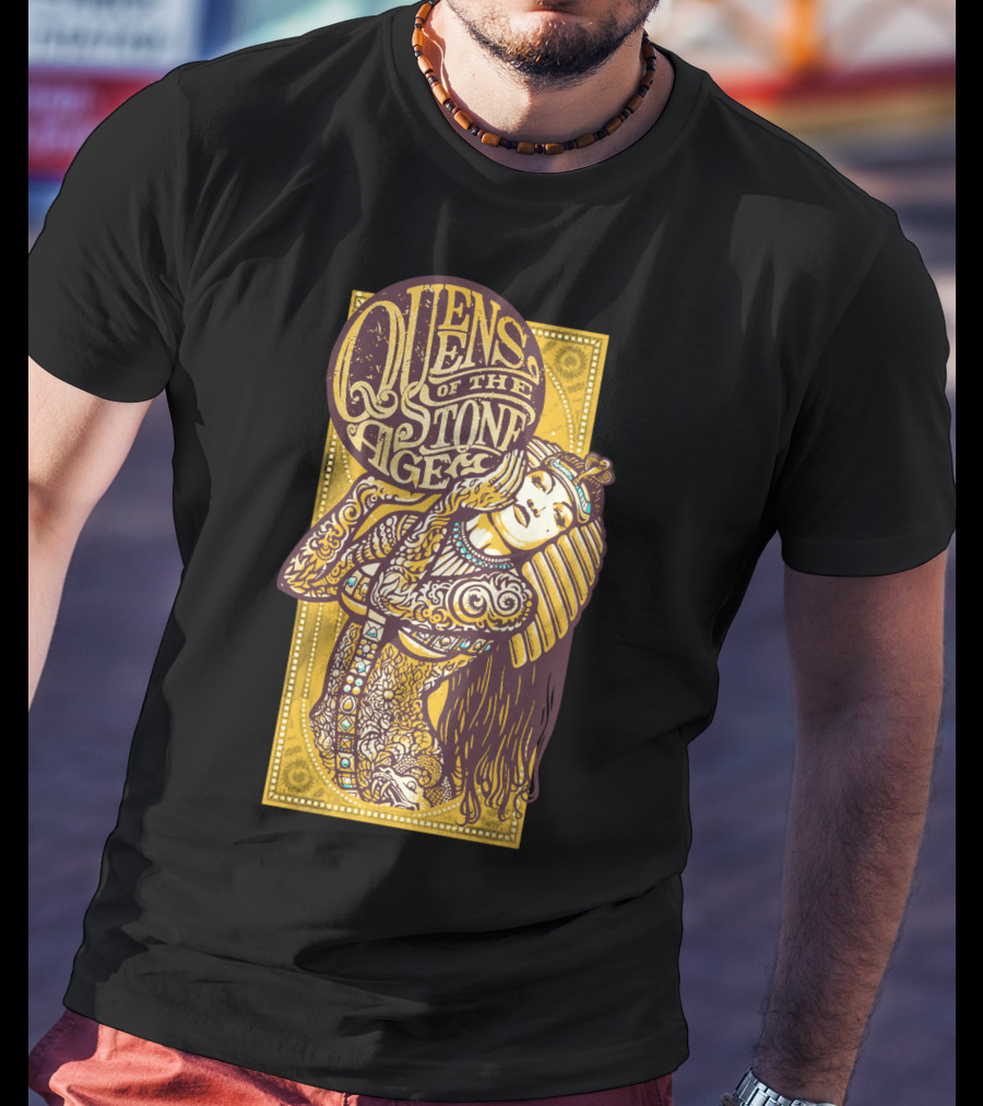 Queens Of The Stone Age Egyptian Tattoo Art T-Shirt