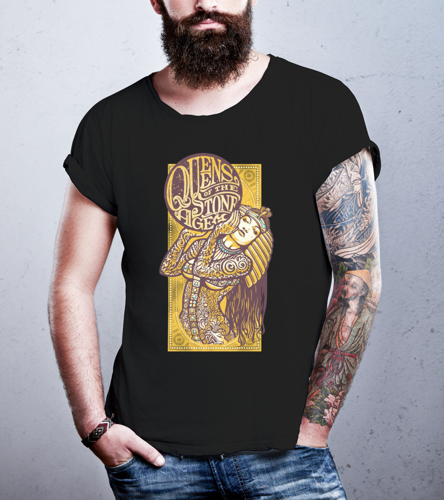 Queens Of The Stone Age Egyptian Tattoo Art T-Shirt