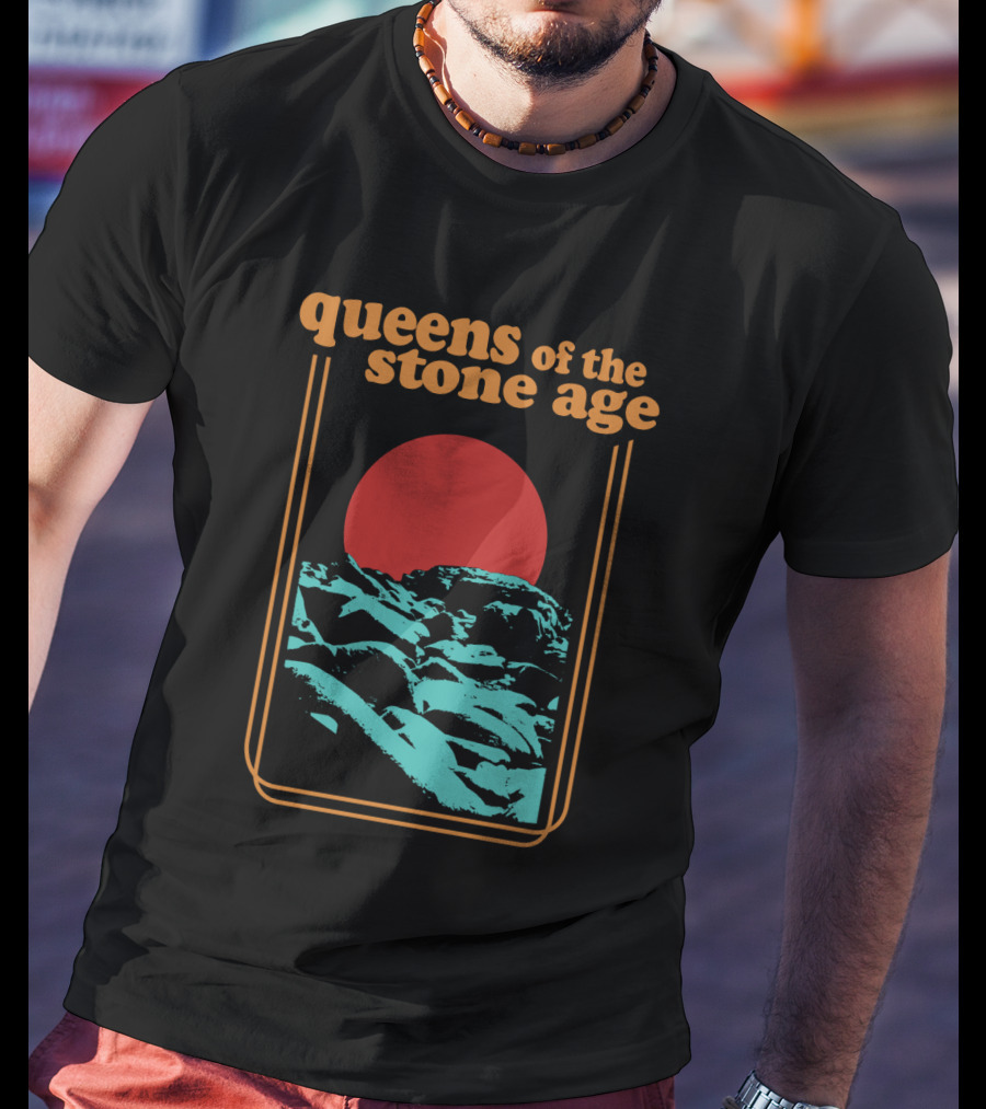 Queens Of The Stone Age Red Sun Mountain Landscape T-Shirt