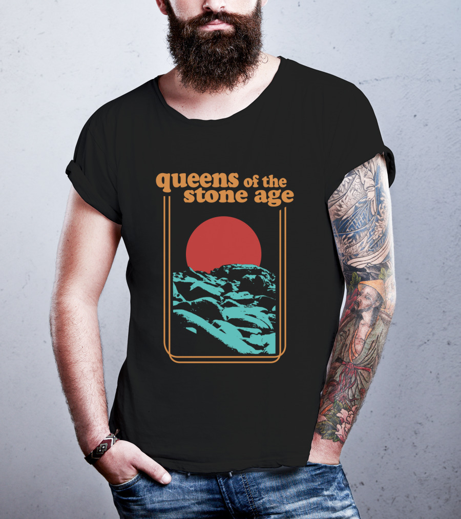 Queens Of The Stone Age Red Sun Mountain Landscape T-Shirt