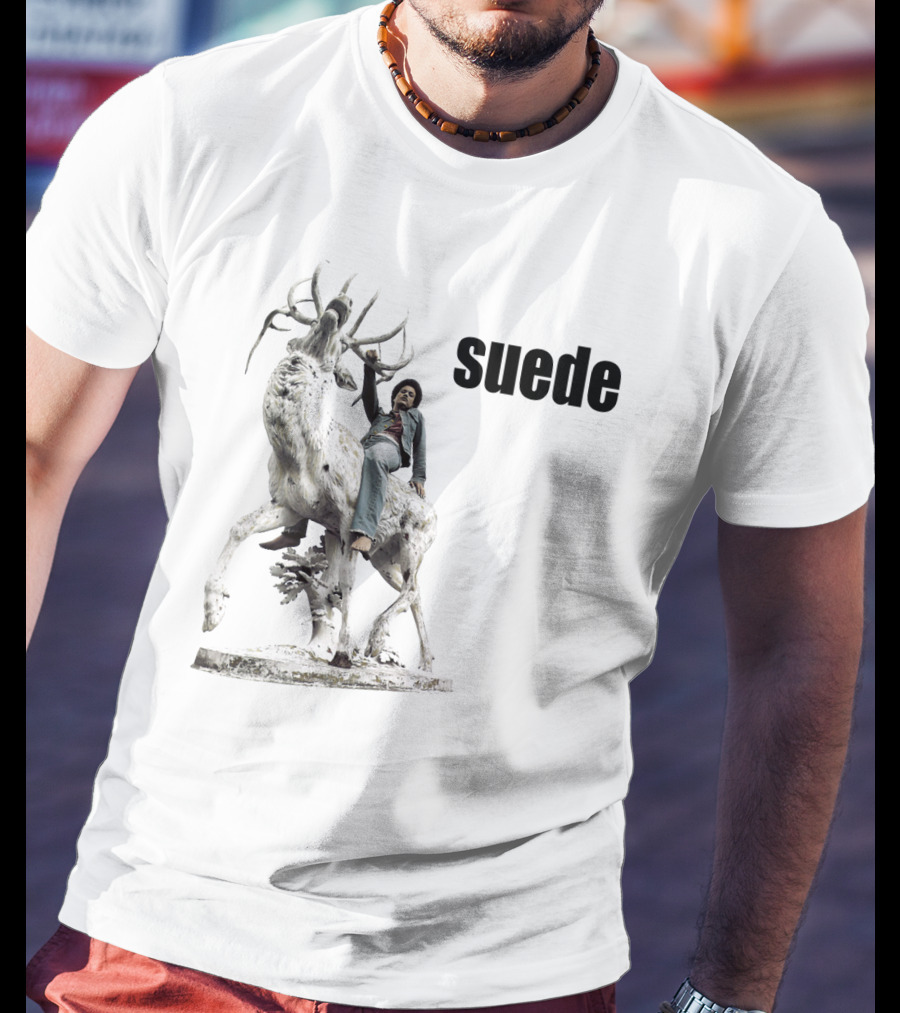 Suede Riding Stag Sculpture T-Shirt