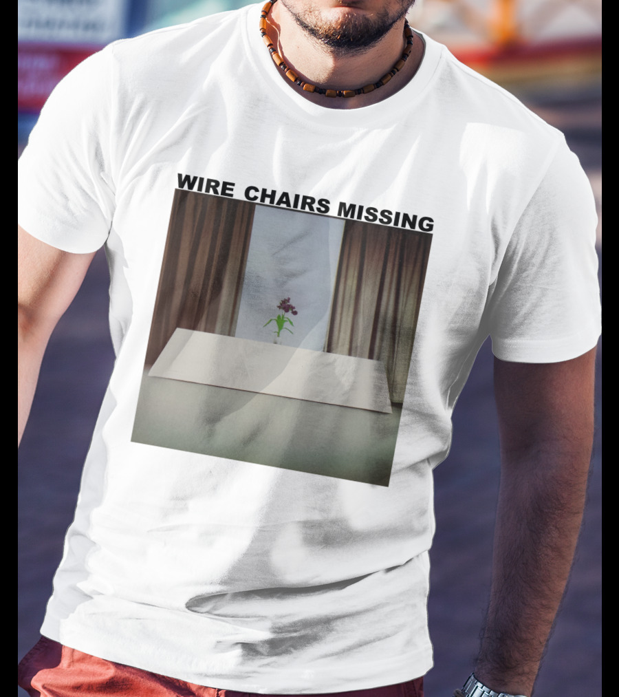 Wire Chairs Missing Orchid On Table Minimalist Room T-Shirt