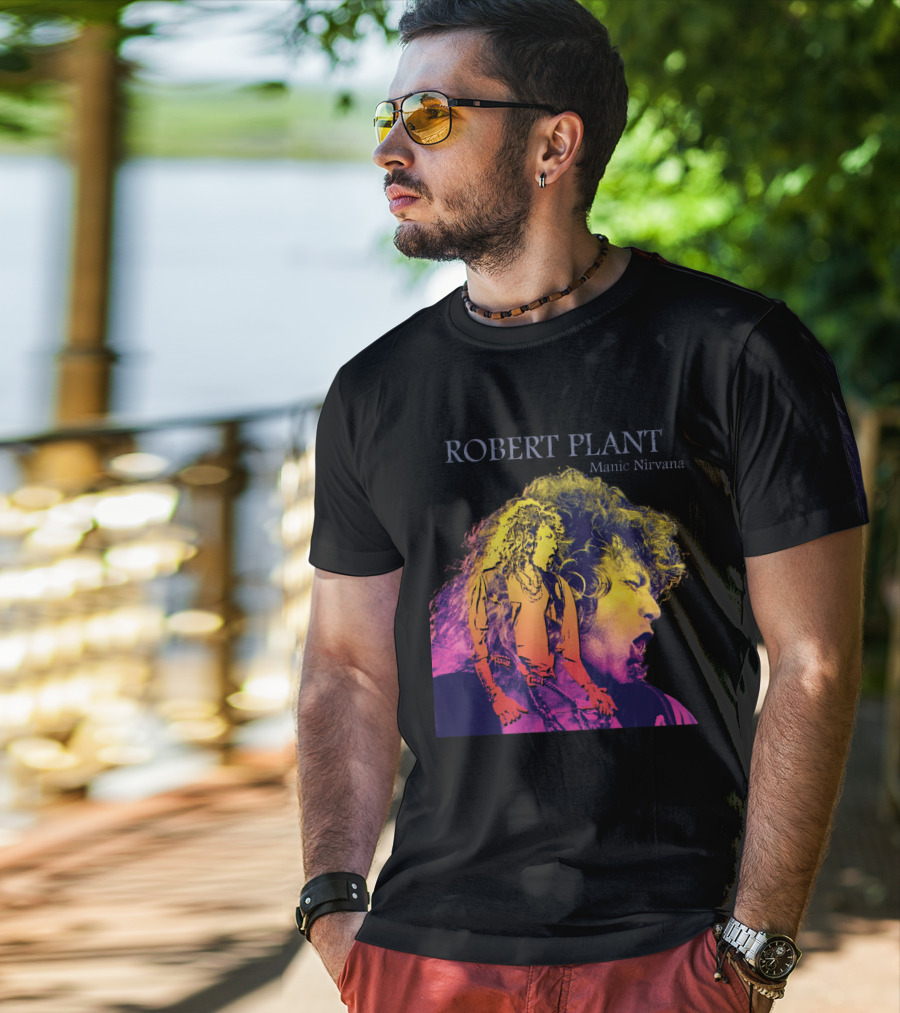 Robert Plant Manic Nirvana Retro Rock T-Shirt