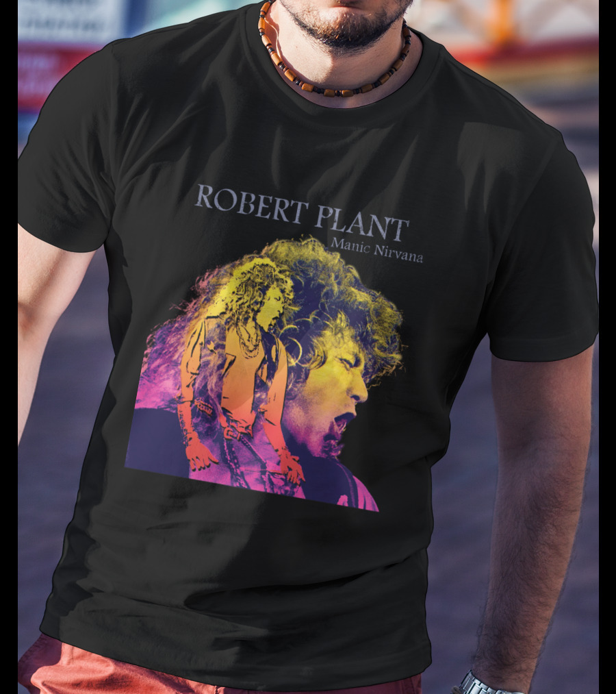 Robert Plant Manic Nirvana Retro Rock T-Shirt