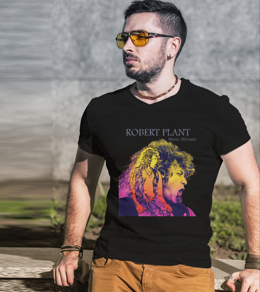 Robert Plant Manic Nirvana Retro Rock T-Shirt